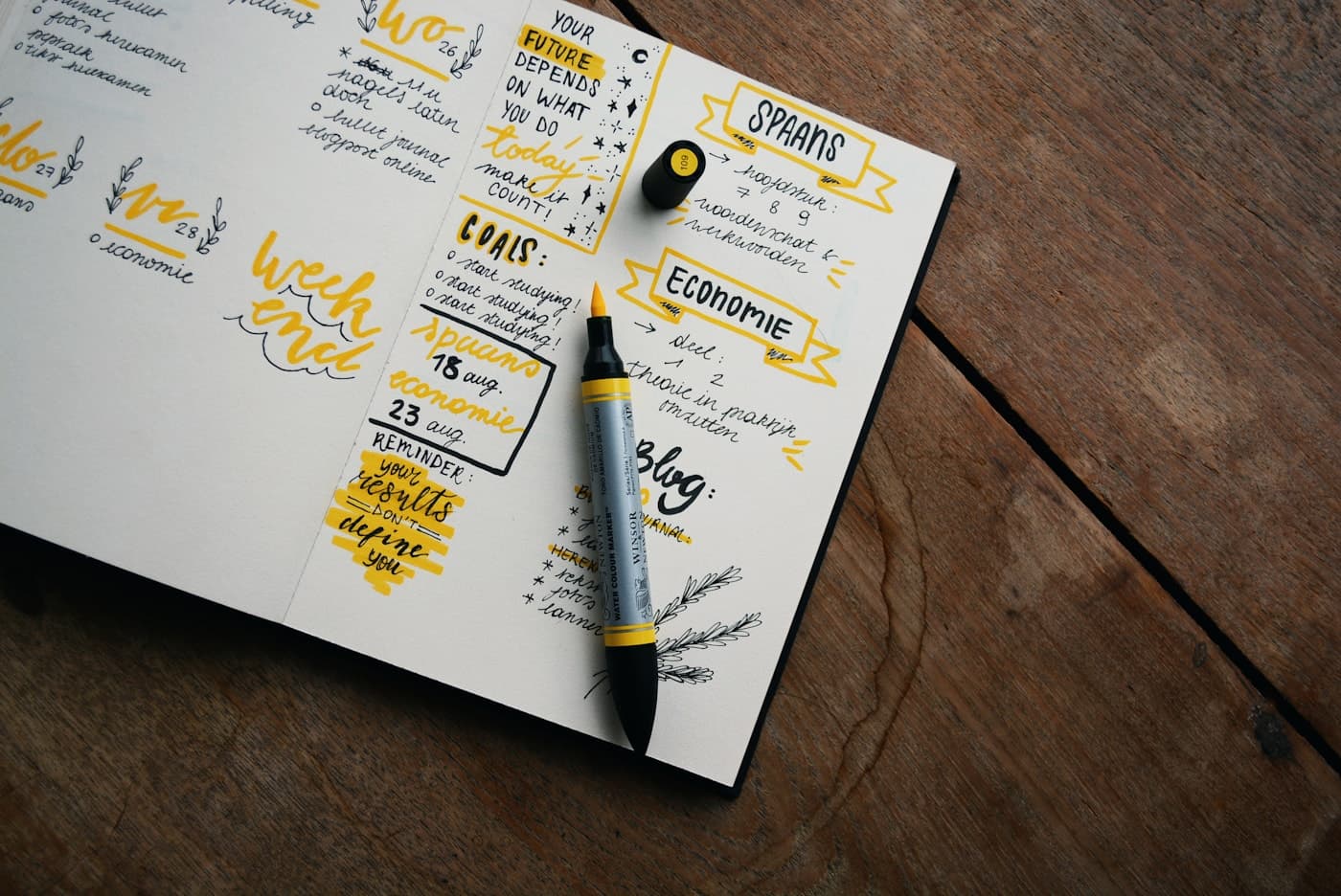 Un carnet éditorial annoté et organisé
